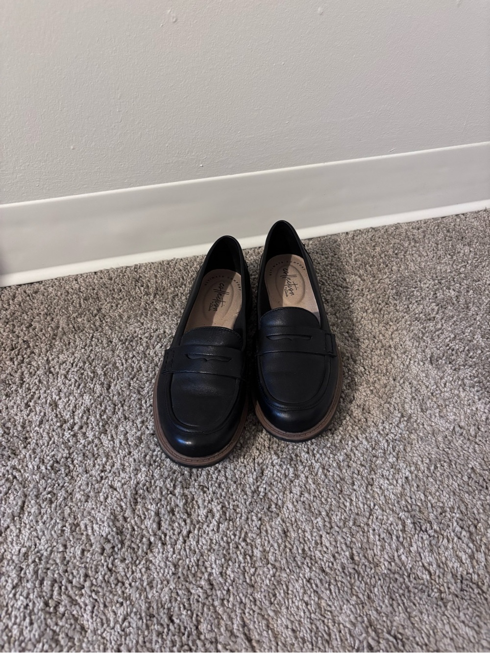 Black Clarks Loafers